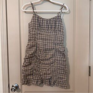 NWT Lush plaid ruched mini dress size small